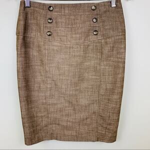 BCX Tan Pencil Skirt, Zip Back, Size 9 Jr.